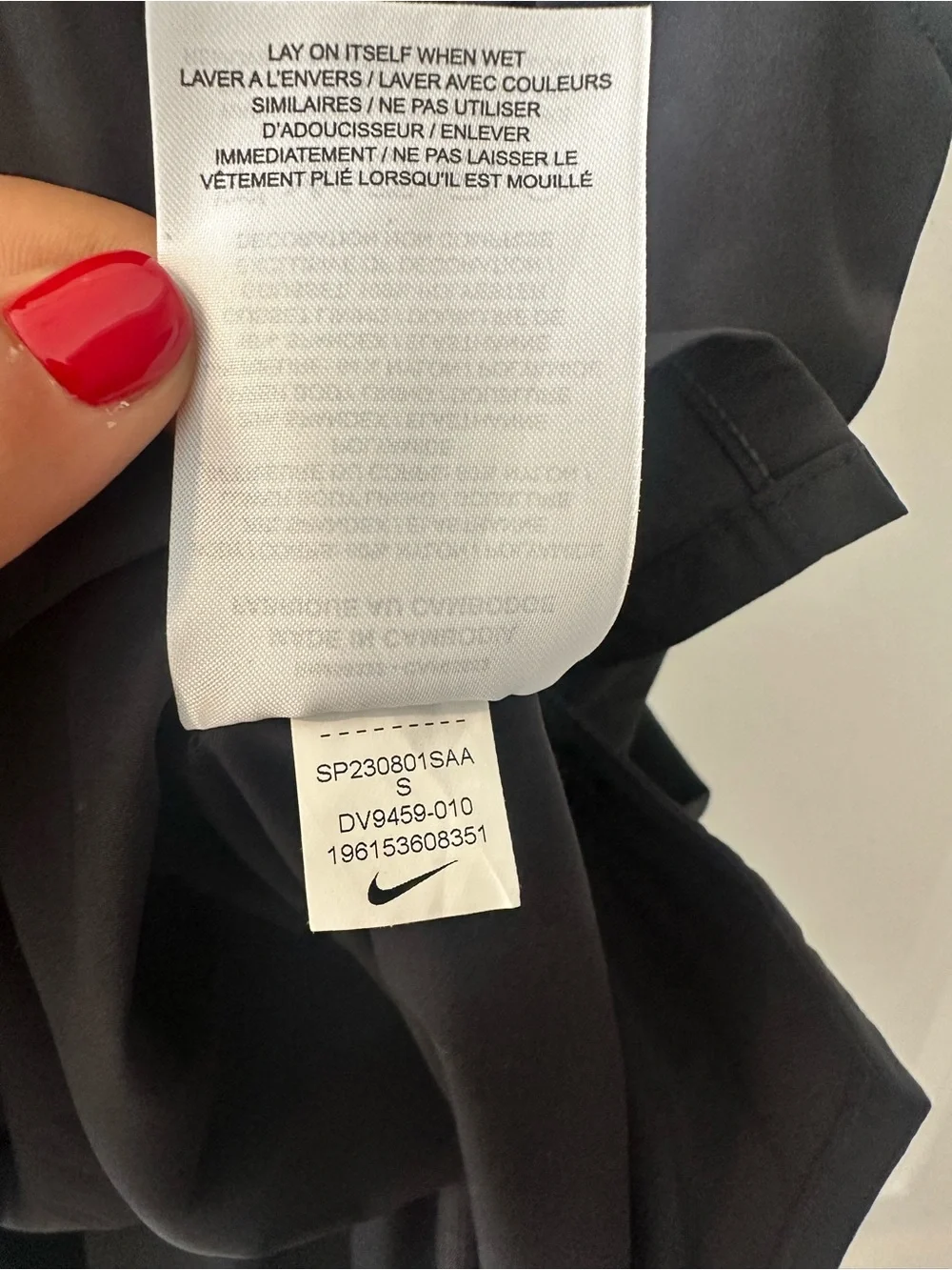 Nike Dri-FIT Black Athletic Dress Built-In Shorts & Pockets Size S
